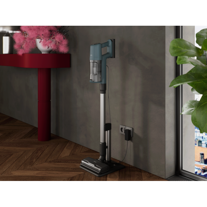 Cordless cleaner designed for easy and convenient storage.