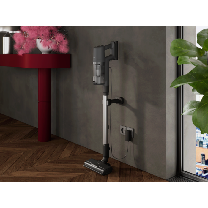 Cordless cleaner designed for easy and convenient storage.