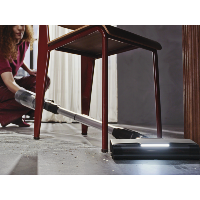 Power in every stroke. Up to 99%* dust pick-up hard flat floors. Disclaimer: Based on internal test on hard floors using Boost mode according to IEC 62885-4 standard. 