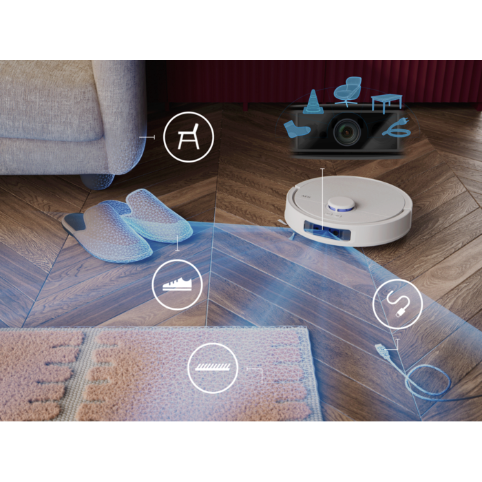 LiDAR, and Dual-Line Lazer with an AI camera for  obstacle detection 